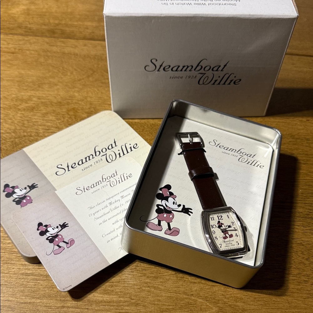 Disney Steamboat Willie Brown and Silver Women's Watch
